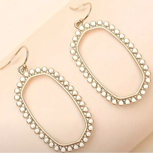 Hallow Geometric Dangle Earrings. New.